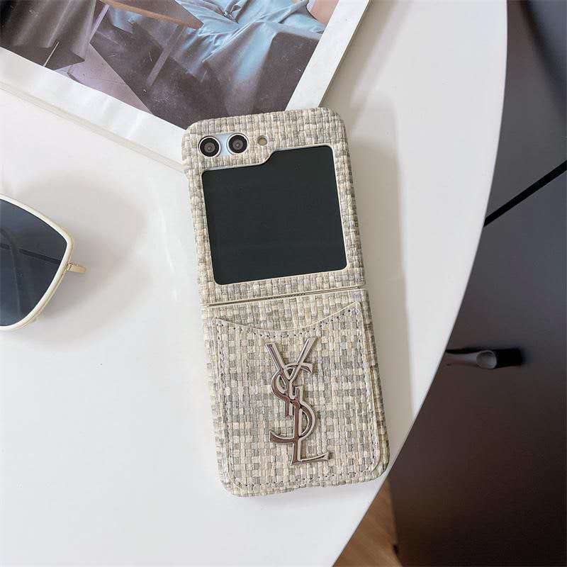Luxury Woven Flip Case with Card Pocket
