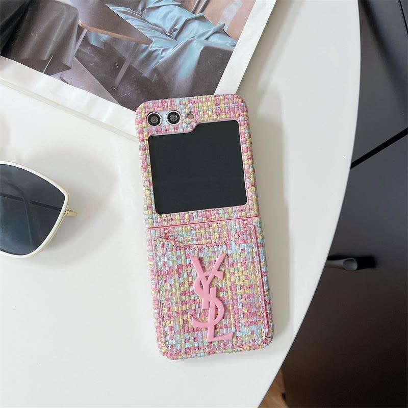 Luxury Woven Flip Case with Card Pocket