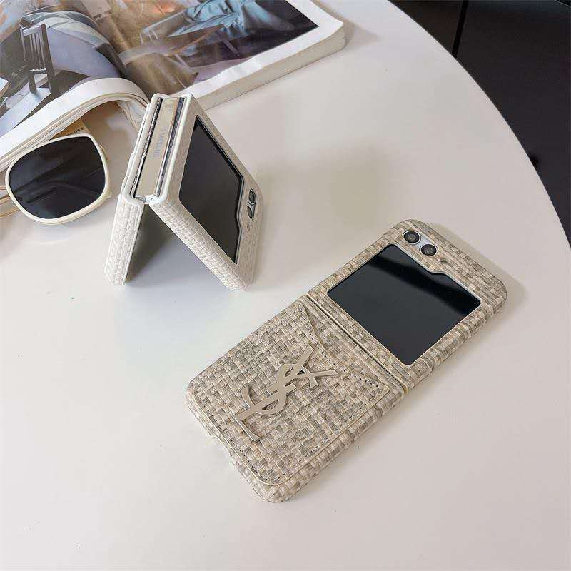 Luxury Woven Flip Case with Card Pocket