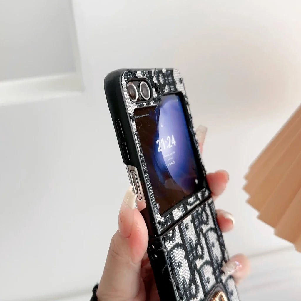 Textured Luxury Z Flip Case