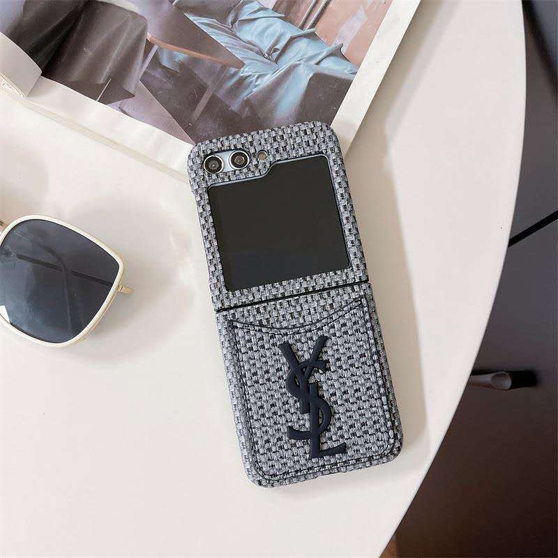 Luxury Woven Flip Case with Card Pocket