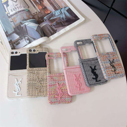 Luxury Woven Flip Case with Card Pocket