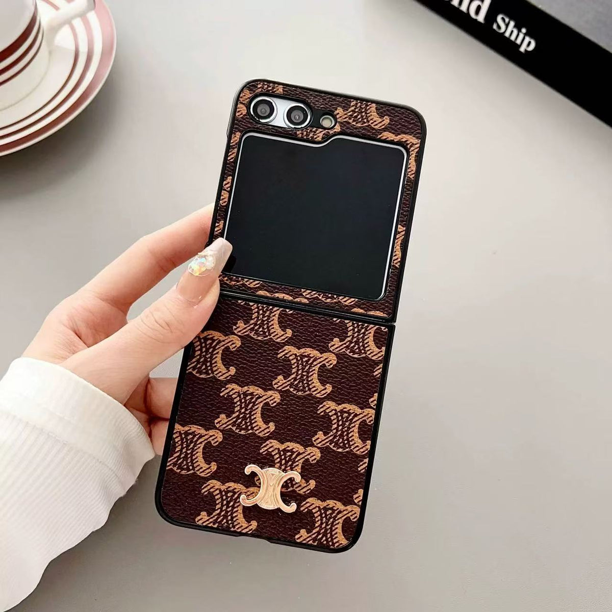 Elegant Galaxy Z Flip Crossbody Wallet Case