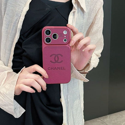 Designer-Inspired Monogram iPhone Case – Premium Textured Cover
