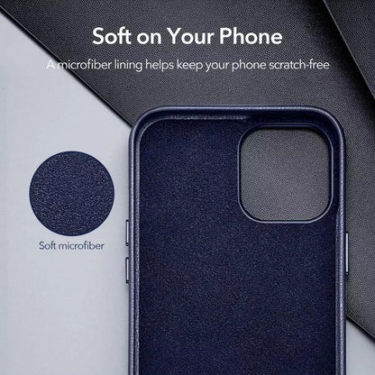 Premium Genuine Case Leather Back Cover for iPhone 12