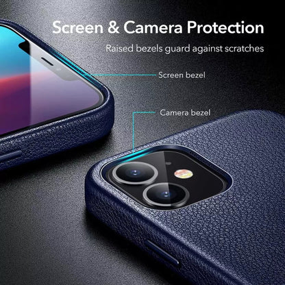 Premium Genuine Case Leather Back Cover for iPhone 12