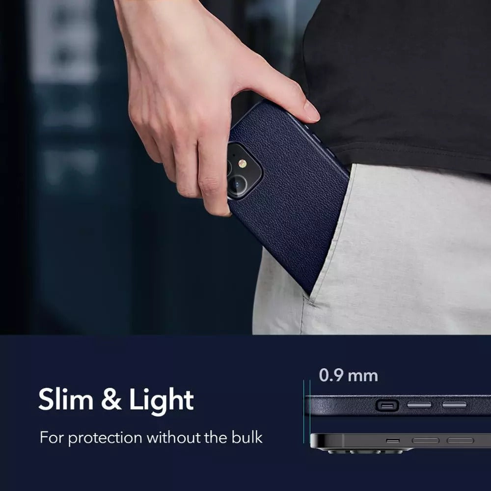 Premium Genuine Case Leather Back Cover for iPhone 12